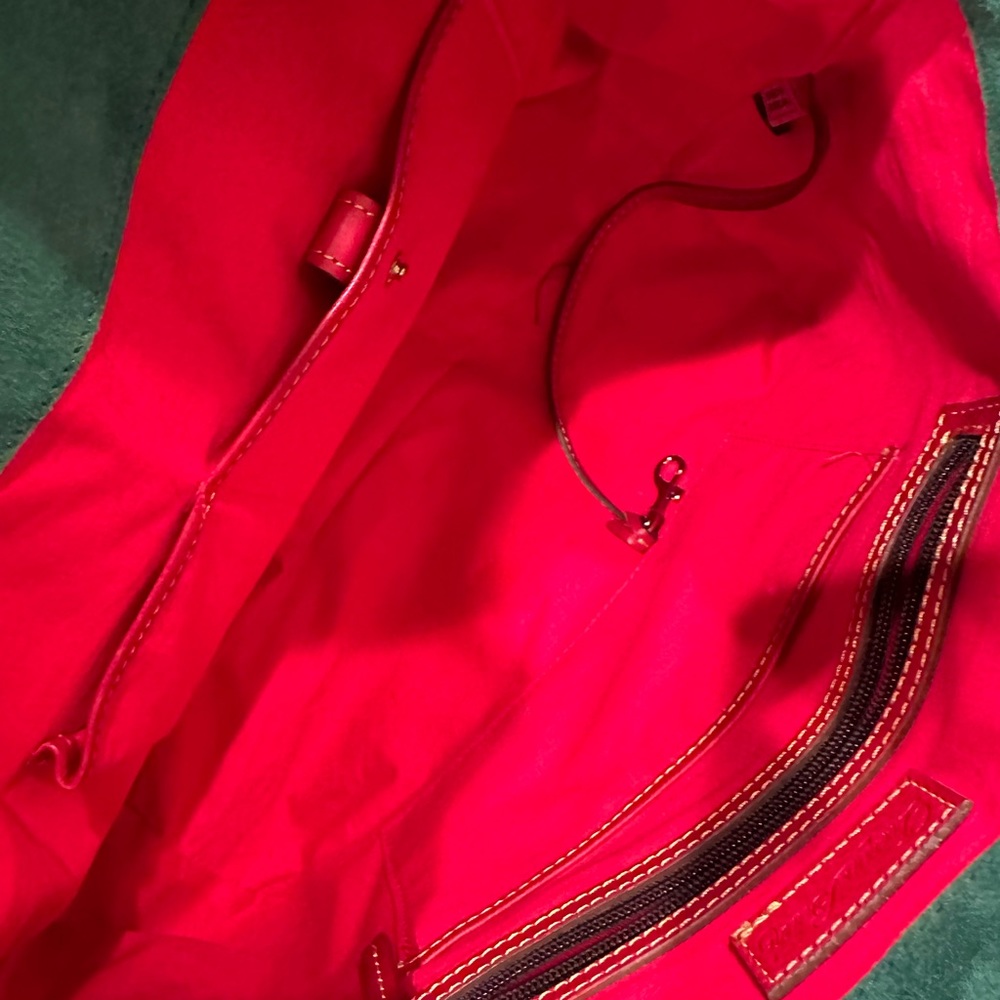 Dooney Bourke red leather shoulder bag - Picture 3 of 10